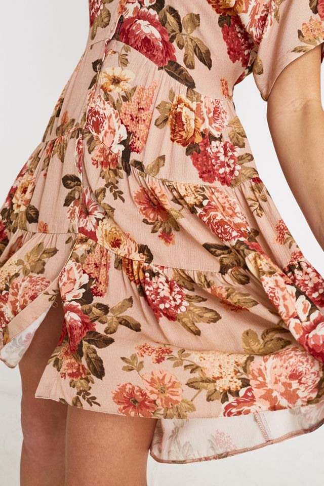 Urban Outfitters Archive - Robe Ella froissée avec effet de superposition et motif floral #1