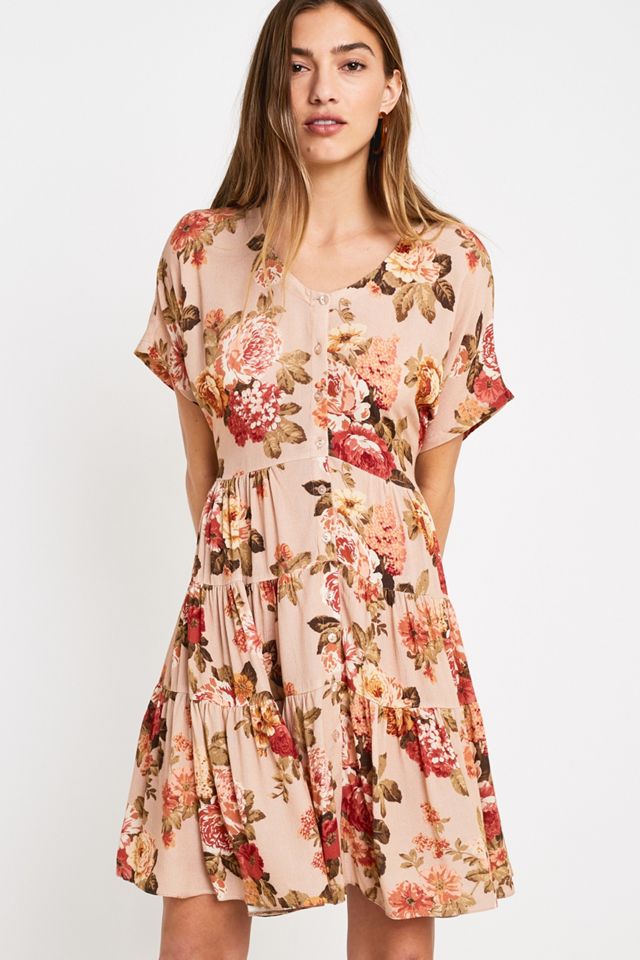 Urban Outfitters Archive - Robe Ella froissée avec effet de superposition et motif floral #2