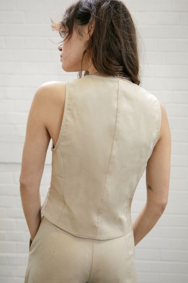 Urban Outfitters Archive Stone Button-Up Waistcoat  #4