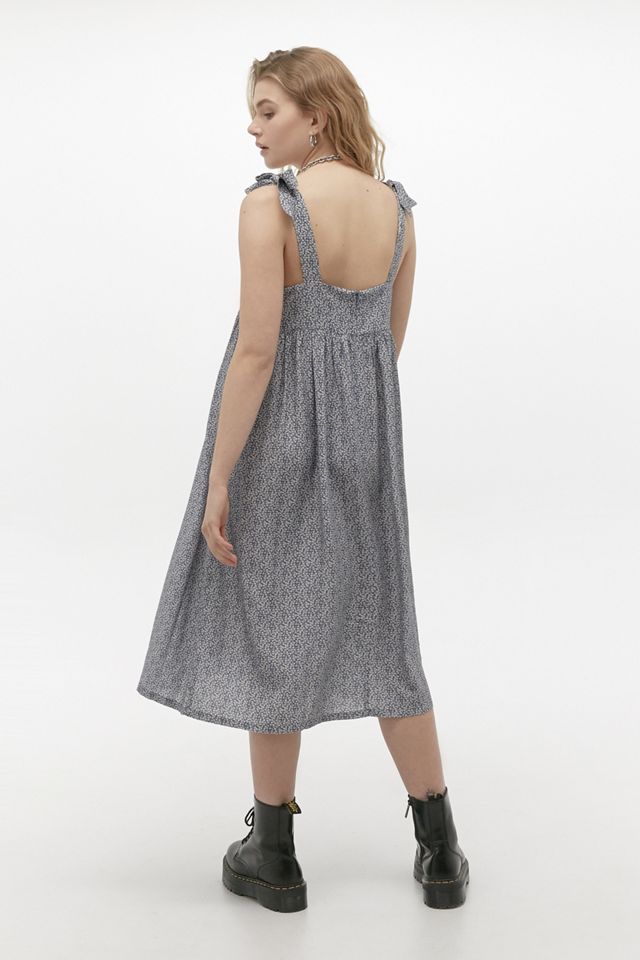 Urban Outfitters Archive Darcey Blue Floral Midi Dress #1