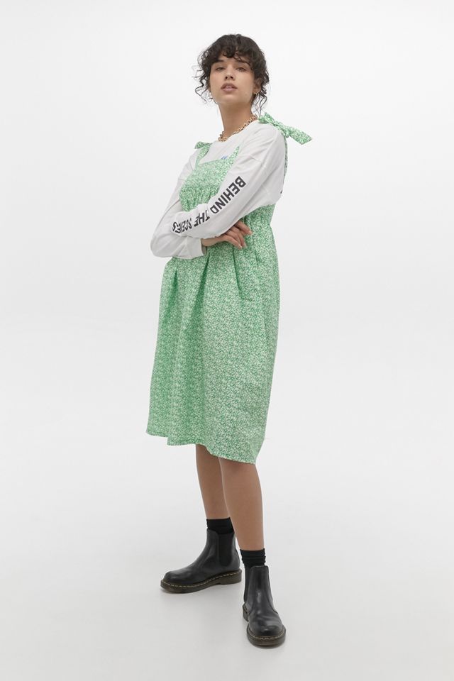 Urban Outfitters Archive Darcey Green Floral Midi Dress #1