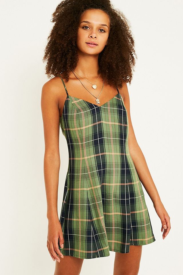 Urban Renewal Vintage Checked ‘90s Slip Dress | Urban Outfitters UK