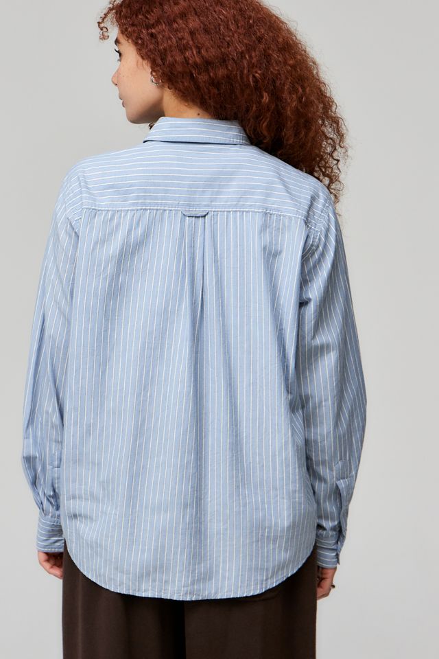 Archive At UO Camicia a maniche lunghe a righe blu #3