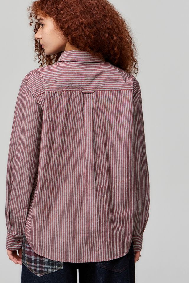 Archive At UO Camicia a Maniche Lunghe a Righe Rosse #3