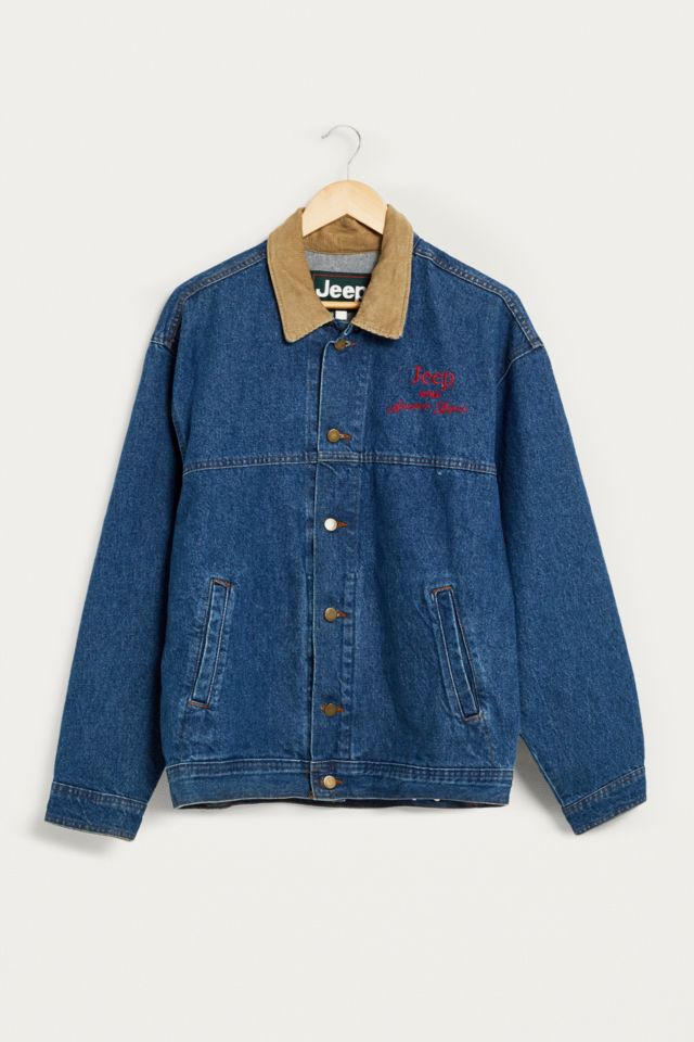 Urban Renewal Vintage One of a Kind Jeep Denim Trucker Jacket