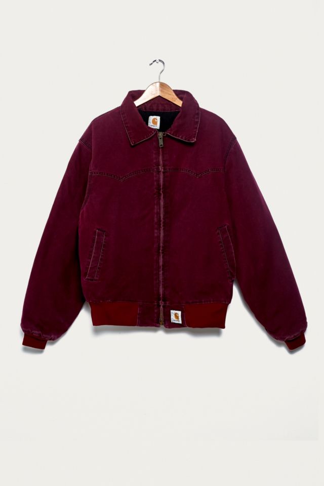 Carhartt maroon jacket sale