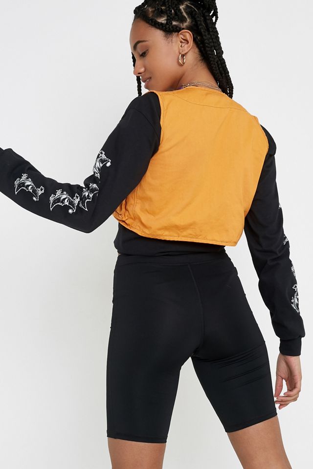 Urban Renewal Salvaged Deadstock Orange Bleach Utility Gilet #3