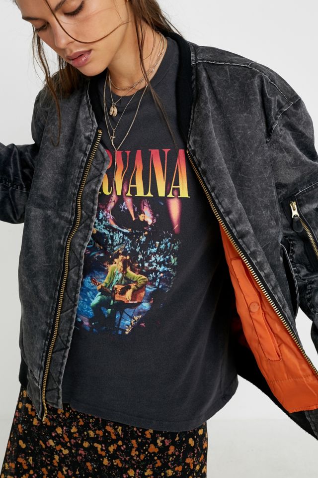 Urban outfitters black hot sale bomber jacket