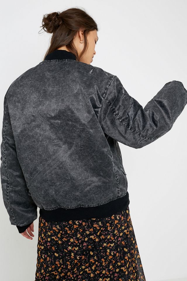 Urban Renewal Salvaged Deadstock - Blouson d'aviateur MA1 noir délavé #3