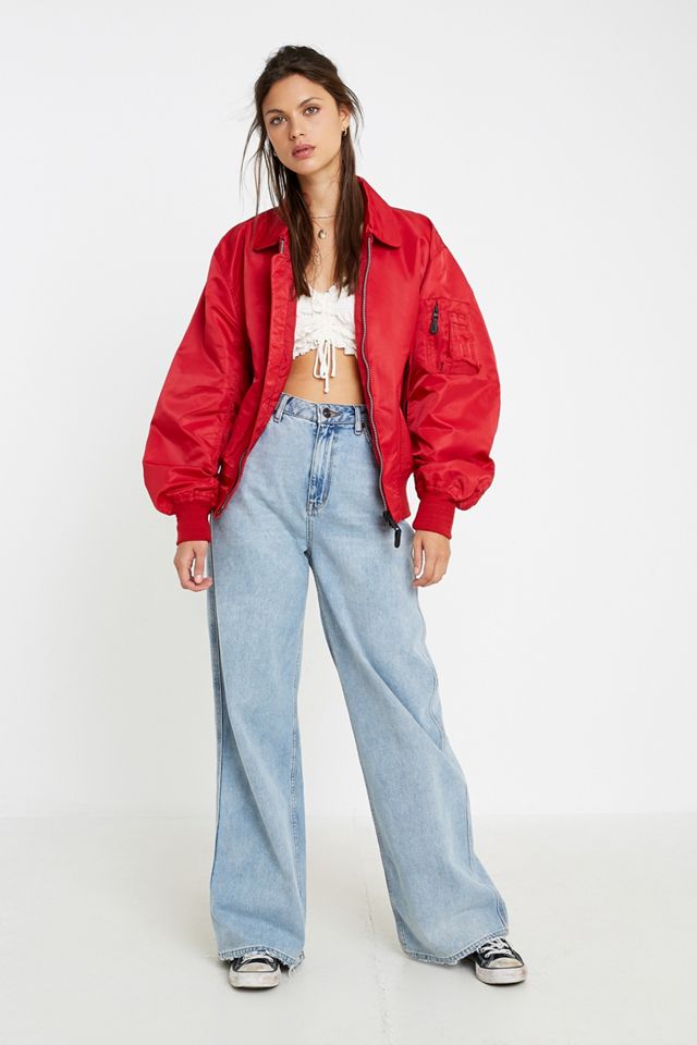 Urban Renewal Salvaged Deadstock Red Unlined CWU Jacket #2