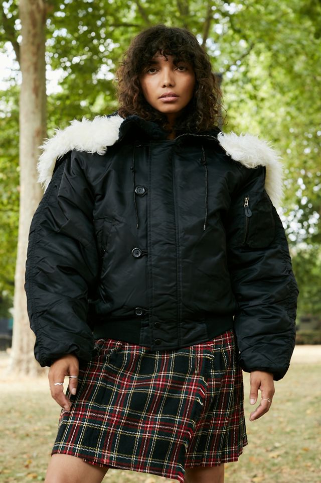 Urban Renewal Salvaged Deadstock Black Parka #2