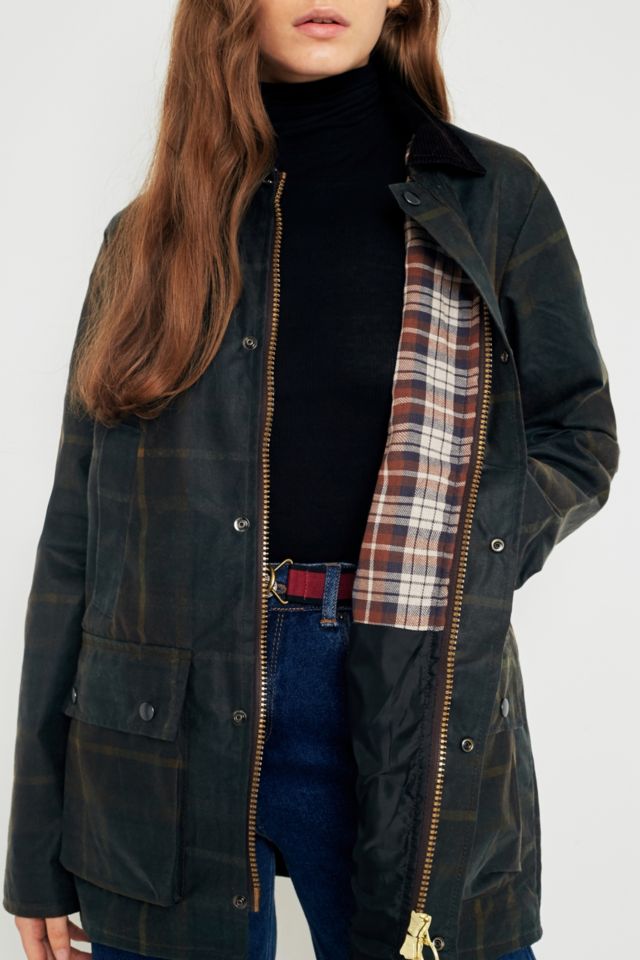 Urban Renewal Remnants Brown Checked Waxed Jacket Urban