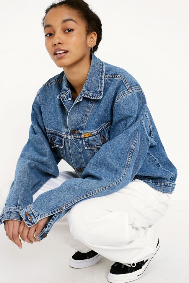 Urban Renewal Vintage Denim Trucker Jacket #5