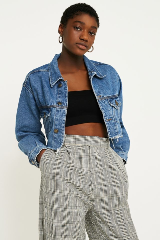 Urban outfitters on sale cropped denim jacket