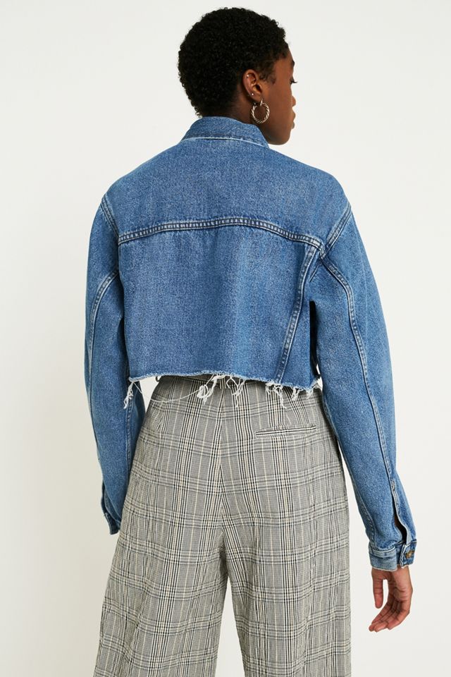 Urban Renewal Vintage Customised Crop Denim Jacket #5