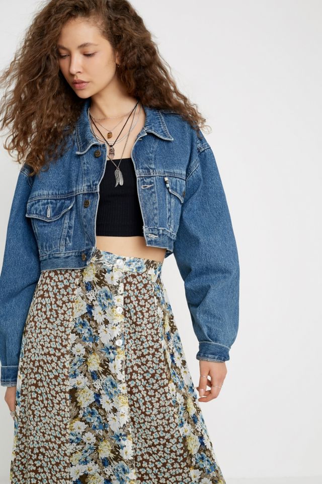 Cropped denim hotsell jacket urban outfitters