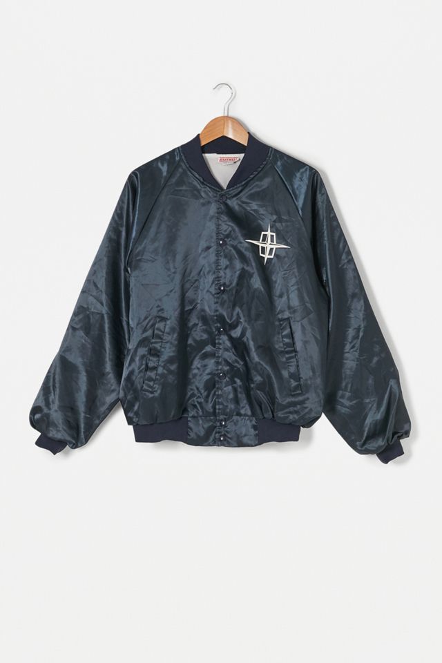 Urban Renewal Vintage Navy Varsity Jacket #1