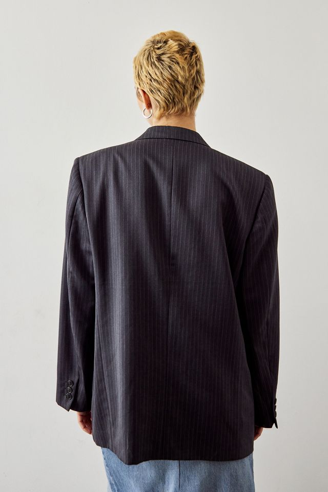 Blazer Vintage a Righe Grigie Urban Renewal #4