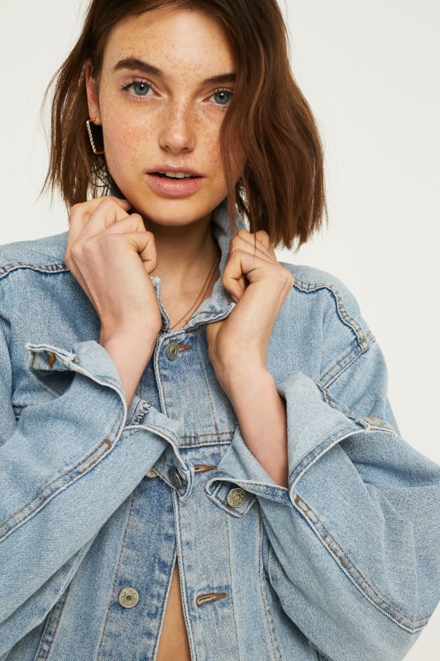 Bleached denim jacket outlet womens