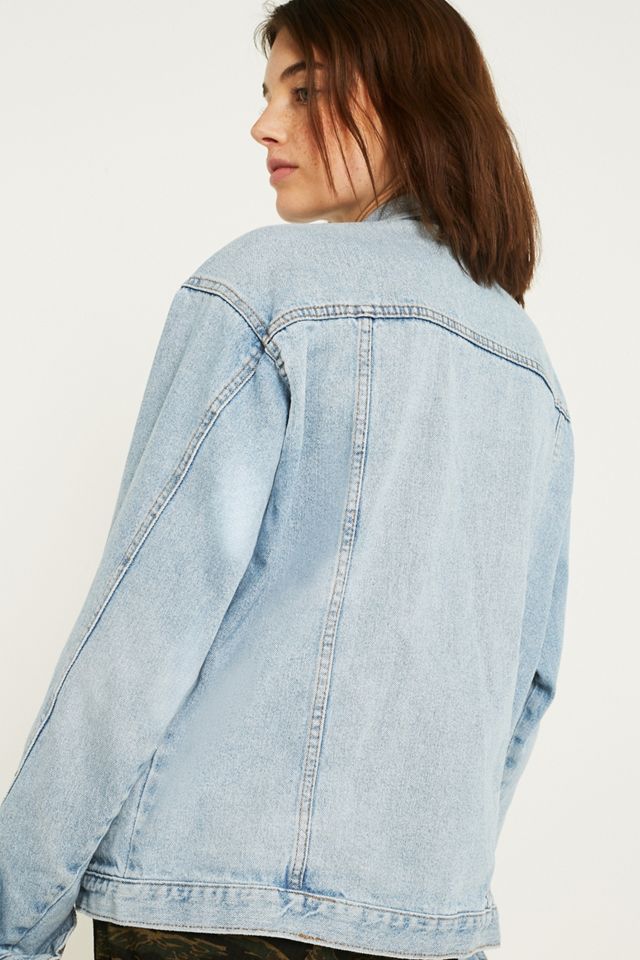 Urban Renewal Vintage Customised Bleached Denim Trucker Jacket #4