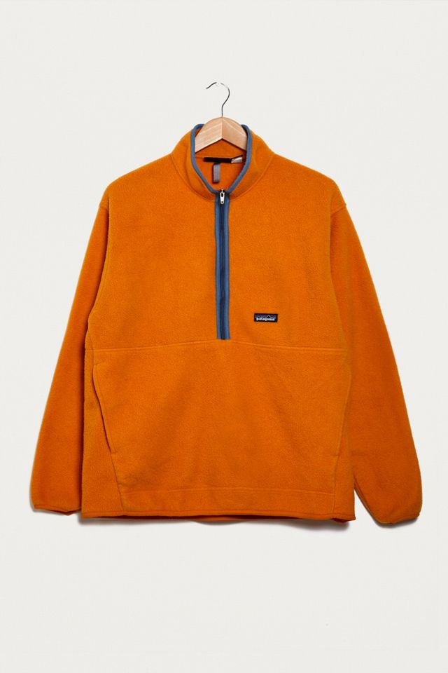 Urban Renewal Vintage Unico nel suo genere Patagonia Orange Half-Zip Pullover Fleece Jacket #1