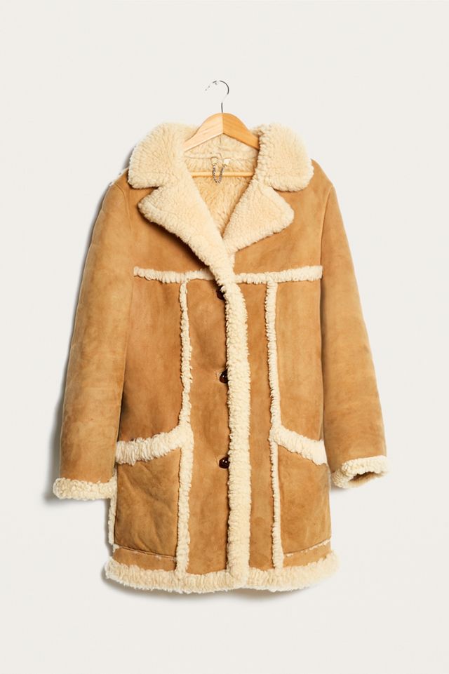 Urban Renewal Vintage One-of-a-Kind Brown Sheepskin and Shearling Coat #1