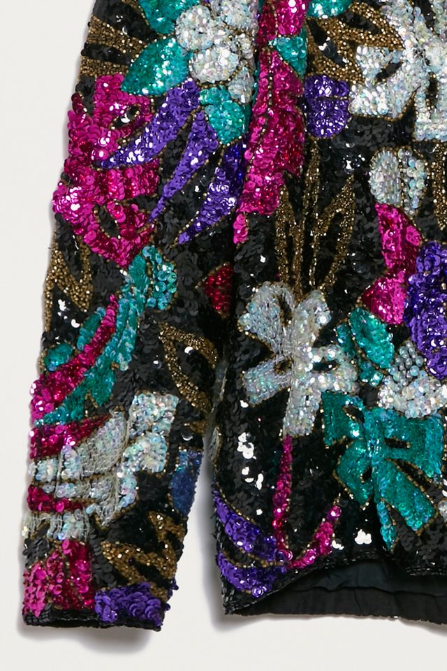 Urban Renewal Vintage One-of-a-Kind Floral Sequin Jacket #1