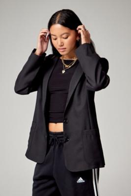 Damen Blazer Schwarze Cropped Oversized Blazer Urban Outfitters DE