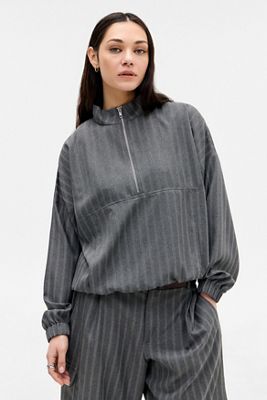 Archive At UO Pinstripe Quarter-Zip Jacket