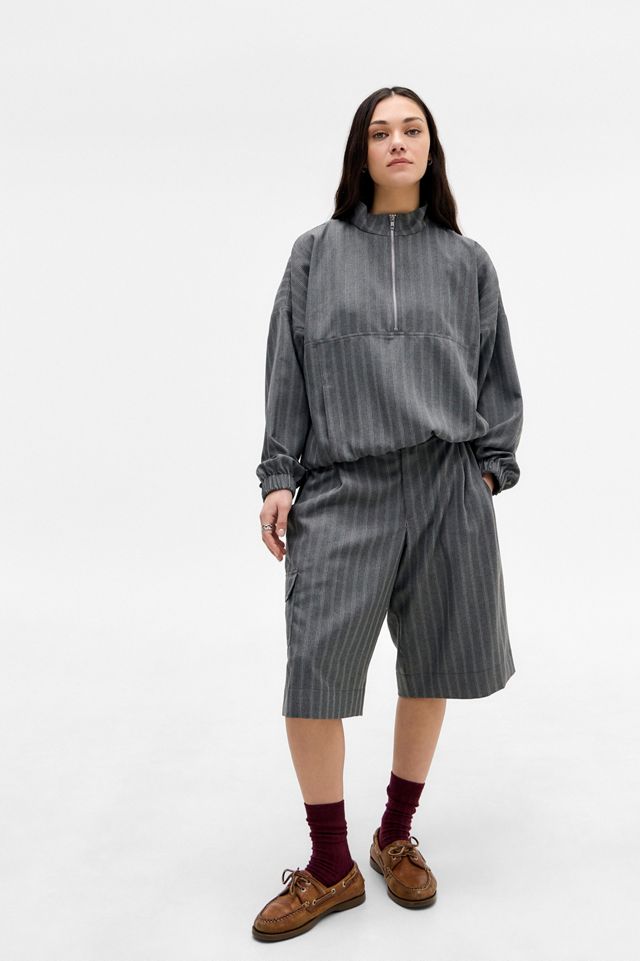 Archive At UO Pinstripe Quarter-Zip Jacket #2