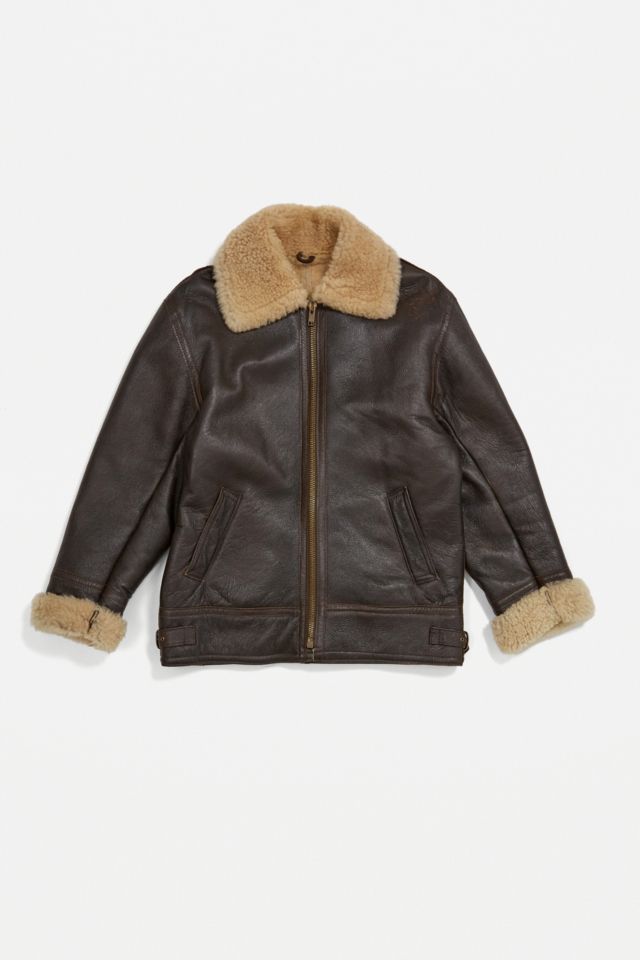 Urban Renewal Vintage Brown Aviator Jacket | Urban Outfitters UK