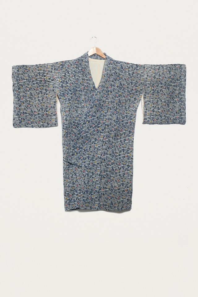 Urban Renewal Vintage One-of-a-Kind Blue Bird Print Kimono #1