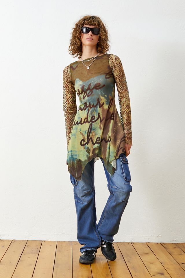 Archive UO - Robe à manches filet Script #1