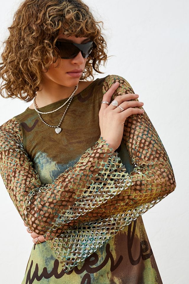 Archive UO - Robe à manches filet Script #3