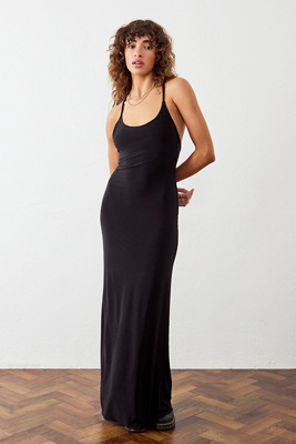 urban outfitters black cut out maxi dress UO Shaina Long Sleeve Cutout Maxi Dress