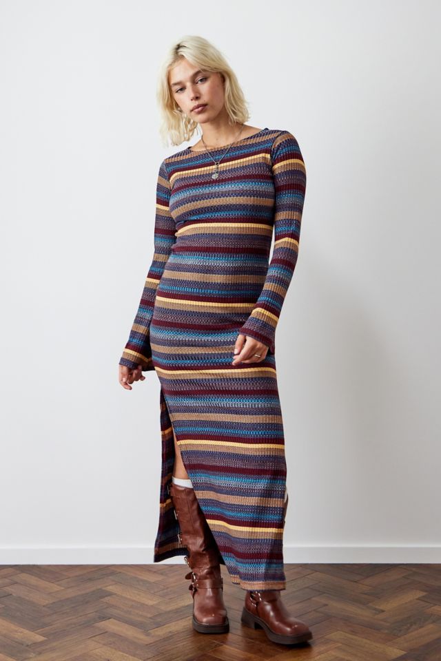 Long dress hotsell with stripes