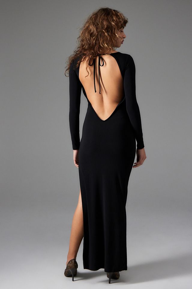 black long sleeve mock dress Black Mock Neck Long Sleeve Dress M