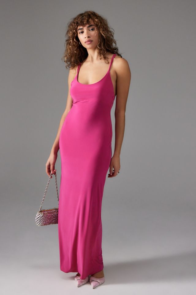 Cerise pink maxi top dress