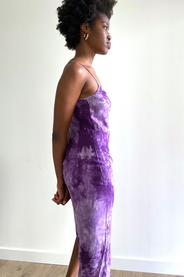 urban outfitters april tie back midi slip dress Urban Outfitters Uo April Tie-back Midi Slip Dress In Pink