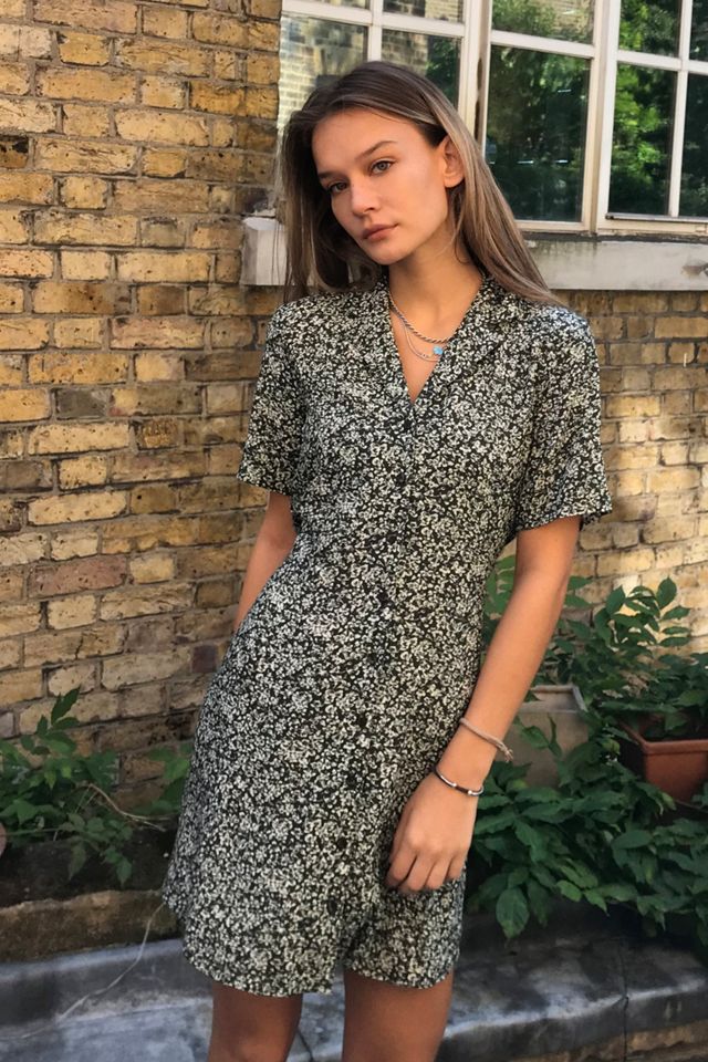 Urban Outfitters Archive Green Floral Tea Dress | Urban Outfitters UK