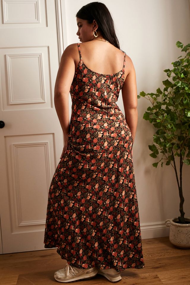 Urban Outfitters Archive Negro Floral Maxi Slip Dress #2