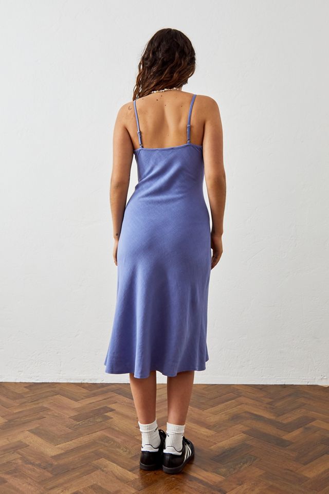 Archive At UO Jessie Blue Linen Midi Dress #4