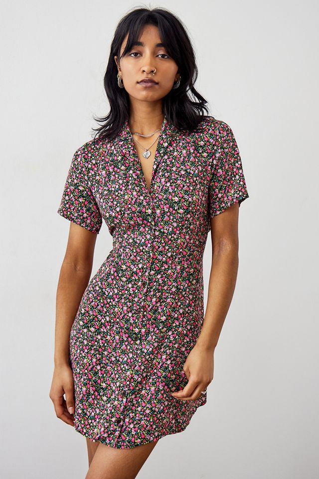 Archivio su UO Pink Mini Rose Tea Dress  #1