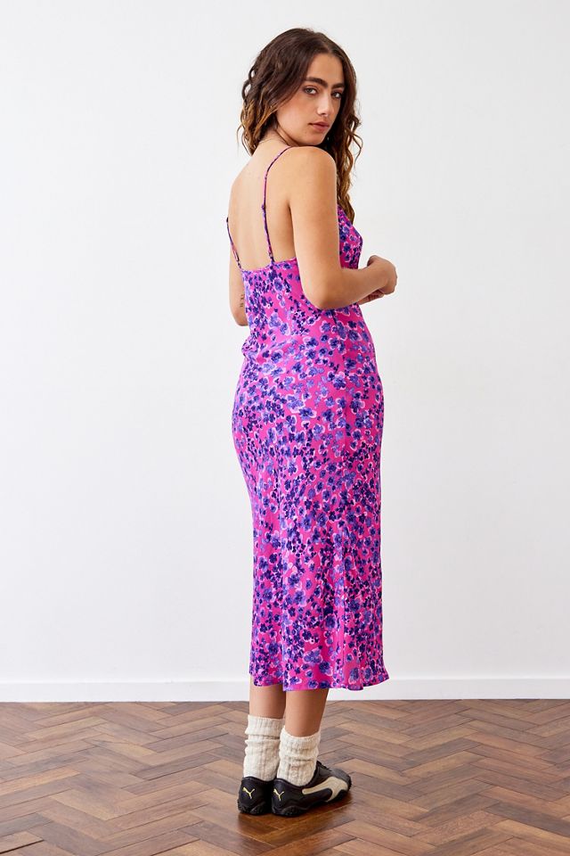 Archive At UO Rosa Picot-Besatz Blumen Midi-Kleid #3