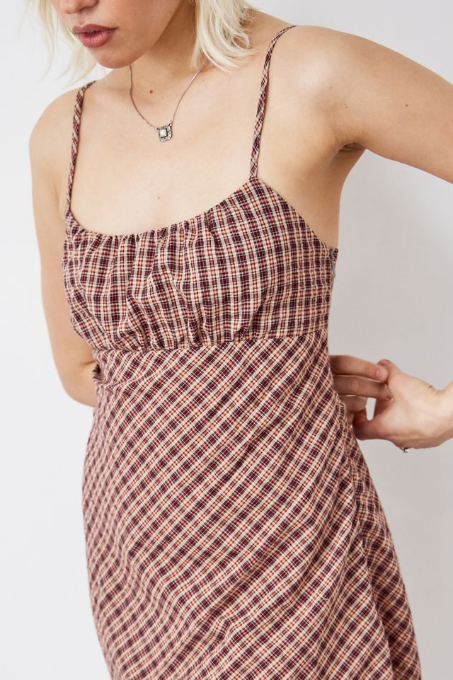 Archive At UO Red Check Jessie Mini Dress #2