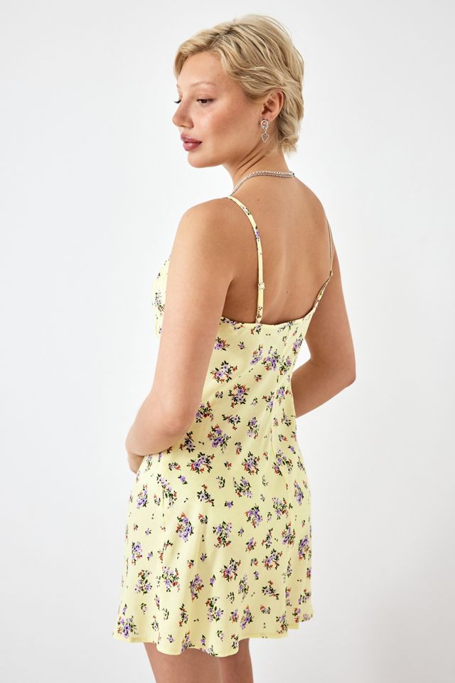 Archive At UO Yellow & Lilac Floral Jessie Mini Dress #3