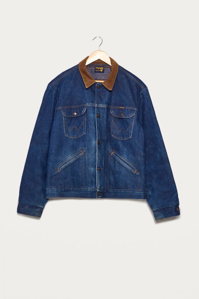 Wrangler denim hot sale lined jacket