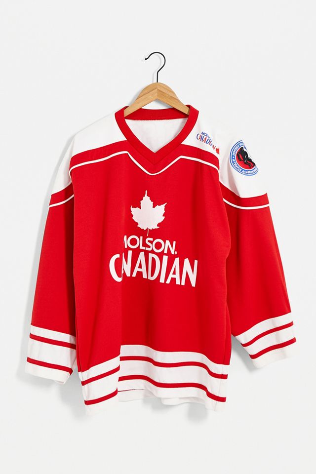 Urban Renewal Vintage Red Hockey Top Urban Outfitters UK