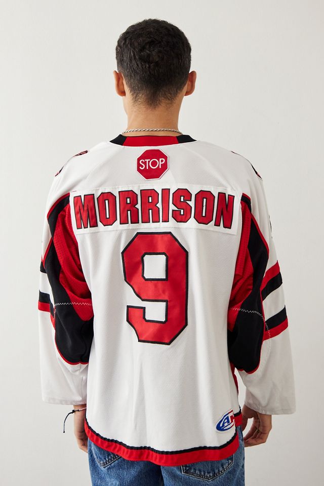 Urban Renewal Vintage White Oversized Hockey Jersey #2