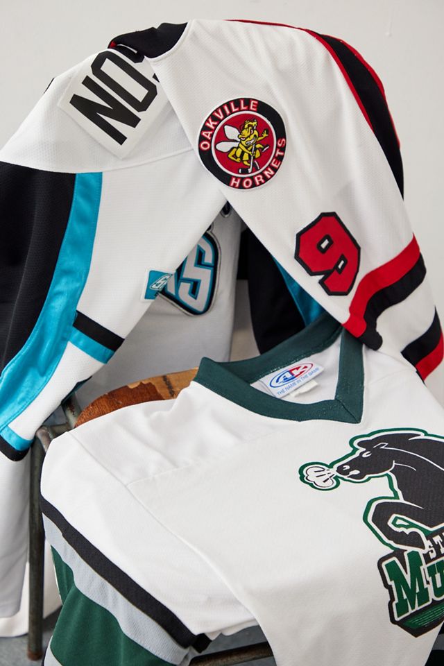 Urban Renewal Vintage White Oversized Hockey Jersey #3
